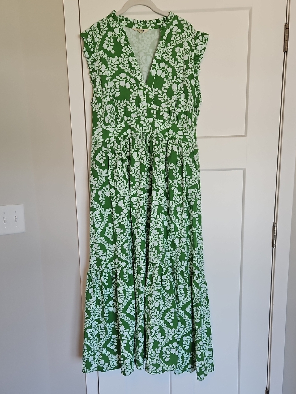 Boden Womens Wren Double Cloth Tiered Midi Dress -size 16- 18us